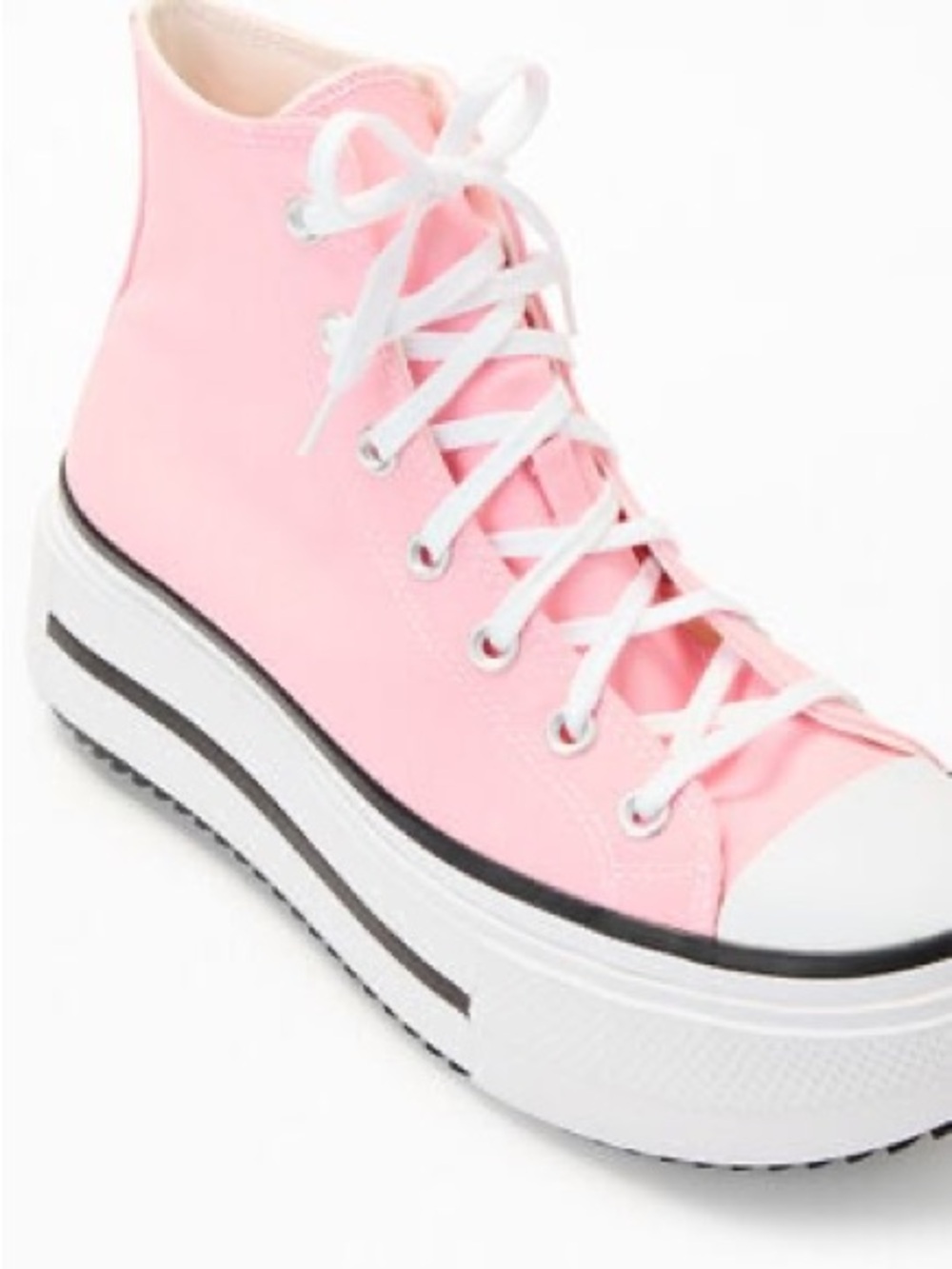 Converse Pink double stack Platform High-Top Sneakers - Picture 6 of 11
